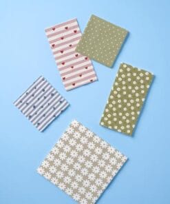 Serviet Små hjerter lyserød strib