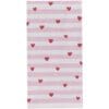Serviet Små hjerter lyserød strib