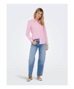 JDY Mio skjorte lyserød/hvid strib