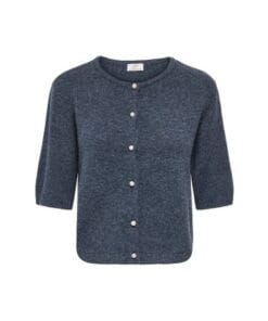 JDY Cardigan med perlemor knapper kortærmet Blå